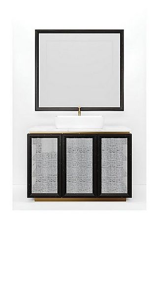 Xlmoebel Waschbeckenschrank Traditioneller schwarzer Waschtisch Italienisch günstig online kaufen