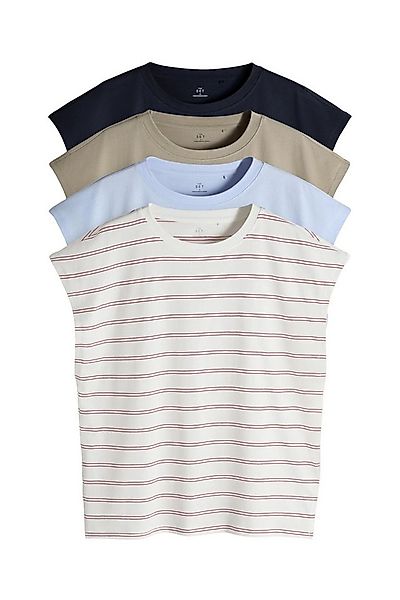 The Set T-Shirt The Set 4er-Pack T-Shirts, überschnittene Ärmel (4-tlg) günstig online kaufen
