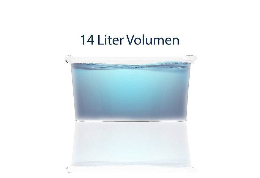 BigDean Aufbewahrungsbox 4x Stapelbox mit Deckel 14L + Clipverschluss Ordnu günstig online kaufen