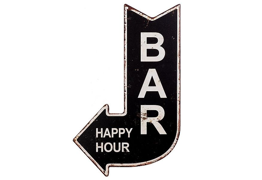 Moritz Metallschild Blechschild Bar Happy Hours schwarz, (Einzeln), 20 x 25 günstig online kaufen