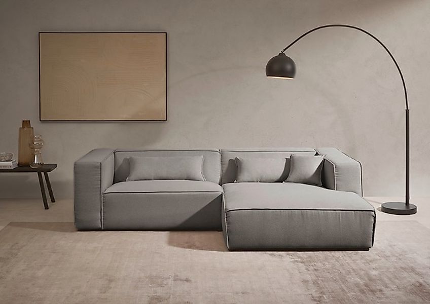 LeGer Home by Lena Gercke Ecksofa »PIARA mit Kedernaht, Cord, Leinenoptik o günstig online kaufen