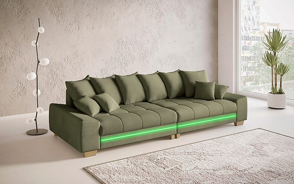 Mr. Couch Big-Sofa "Nikita II", mit RGB-LED Beleuchtung, wahlweise mit Kalt günstig online kaufen