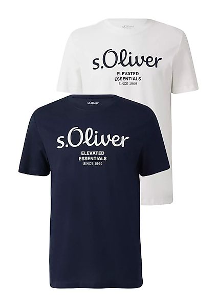 s.Oliver T-Shirt Casual (2-tlg) mit Rundhals-Ausschnitt, günstig online kaufen