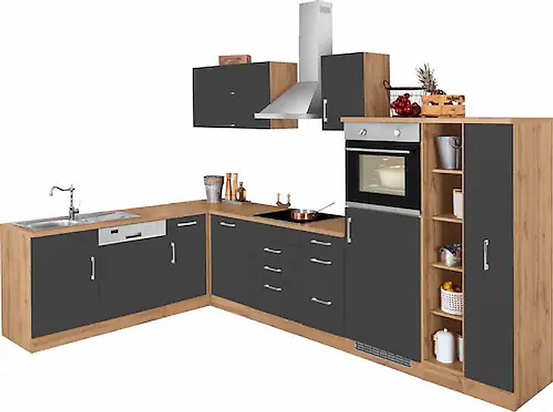 KOCHSTATION Winkelküche "KS-Colmar", ohne E-Geräte, Stellbreite 210/330 cm günstig online kaufen