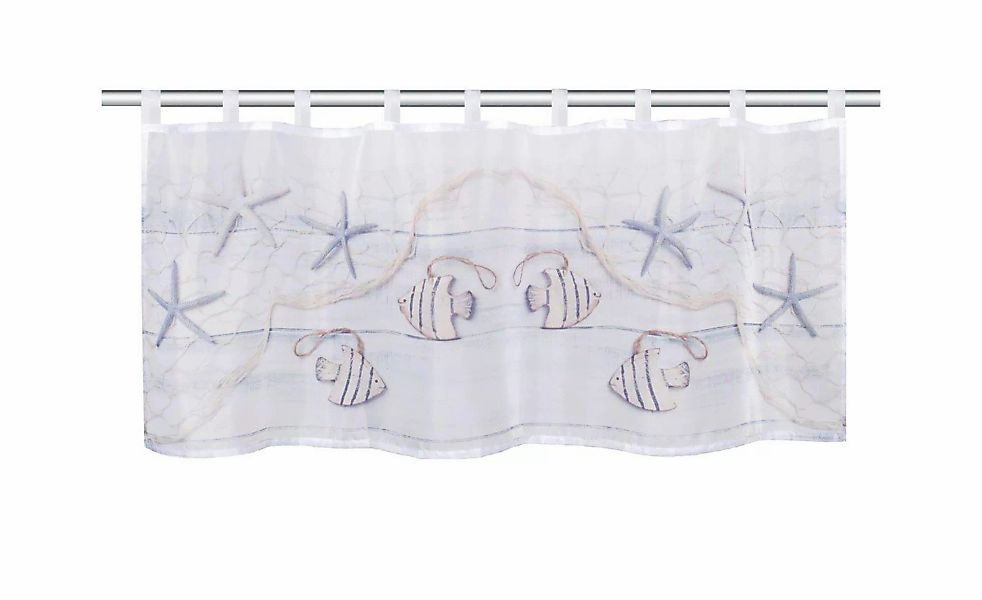HOME Wohnideen Schlaufen Panneaux   ¦ blau ¦ Maße (cm): B: 140 H: 45 Gardin günstig online kaufen