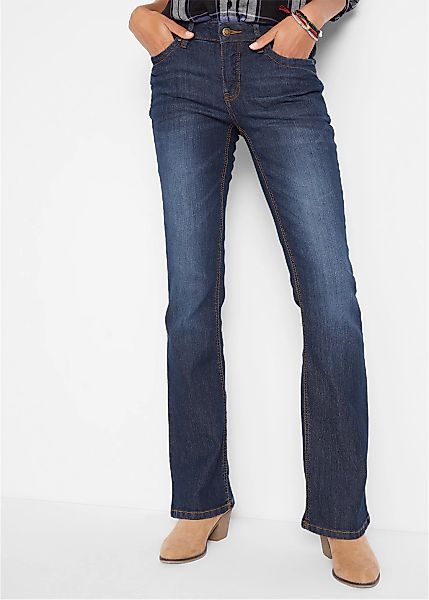 bonprix Bootcut-Jeans "Bootcut-Jeans Mid Waist, Komfort-Stretch" 5-Pocket-S günstig online kaufen
