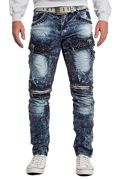 Cipo & Baxx Regular-fit-Jeans Herren regular fit Hose Stonewashed BA-CD494 günstig online kaufen