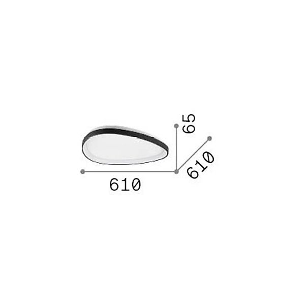 Ideal Lux LED-Deckenleuchte Gemini, schwarz, 61 cm, on/off günstig online kaufen