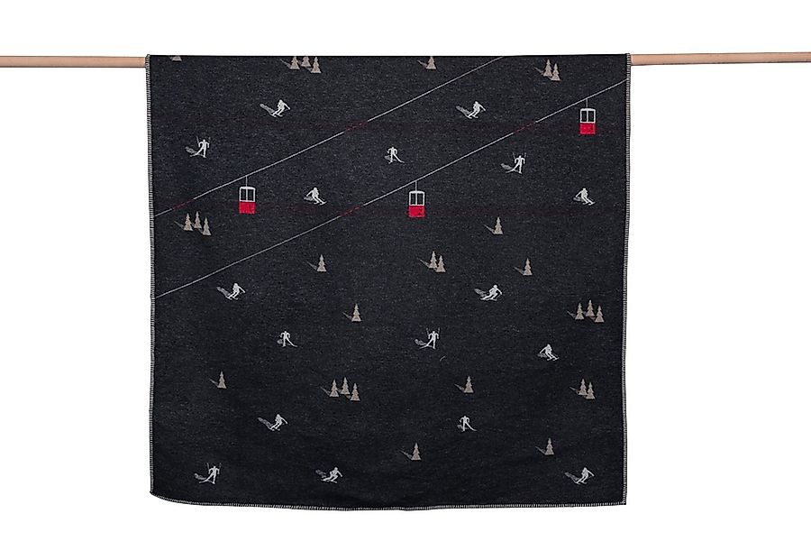 Plaid Flanelldecke Wohndecke Skipiste 140 x günstig online kaufen
