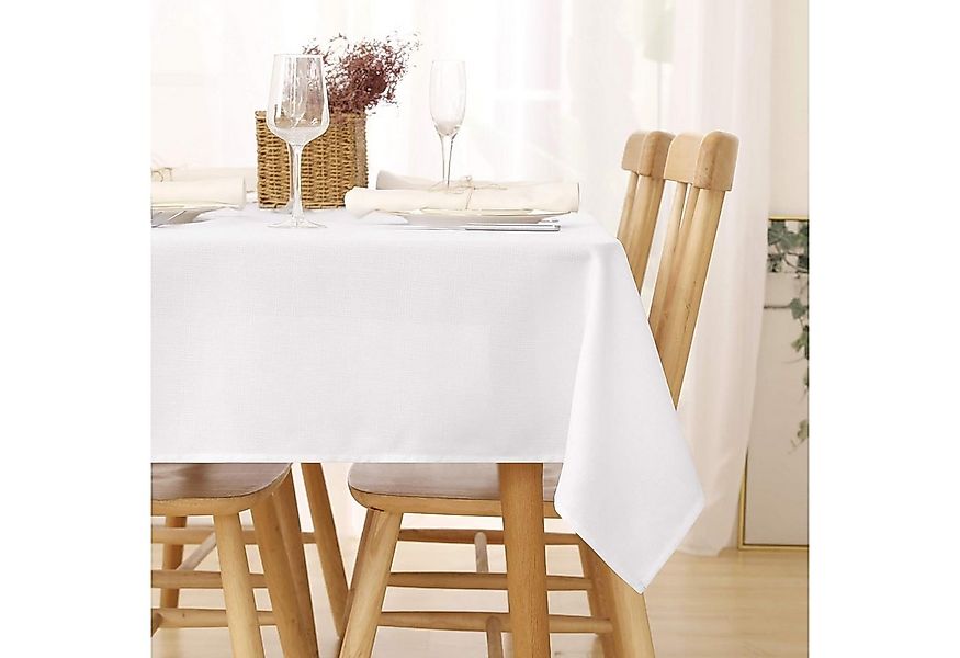 Deconovo Tischdecke Wasserabweisend Tischwäsche Lotuseffekt Tischtuch Leine günstig online kaufen