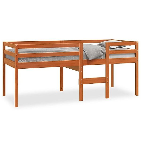 vidaXL Hochbett Etagenbett Wachsbraun 80x200 cm Massivholz Kiefer günstig online kaufen