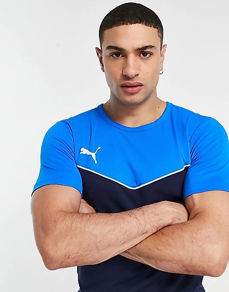 PUMA – Football Rise – Sport-T-Shirt in Marineblau günstig online kaufen