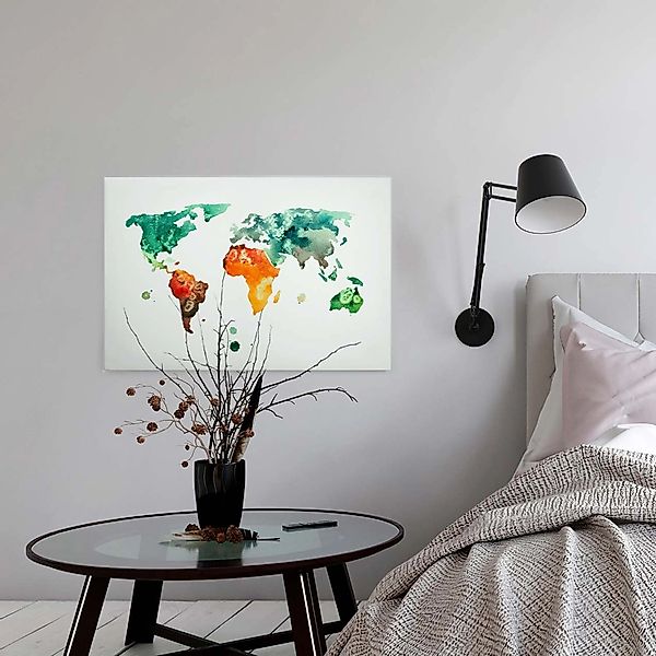 A.S. Création Leinwandbild "Colourful World 3" Kunst 1 Stk. tlg. Atlas Welt günstig online kaufen