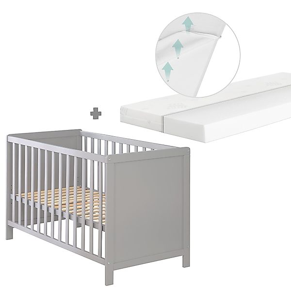 roba® Beistellbett taupe oder weiß, Gitterbett günstig online kaufen