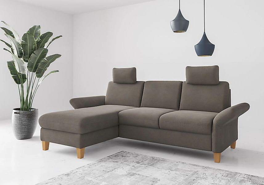 Home affaire Ecksofa "Rochelle", wahlweise mit Armlverstellung, Klappbett m günstig online kaufen