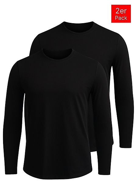 Tazzio Rundhalspullover Langarmshirt E108 (Packung, 2-tlg) günstig online kaufen
