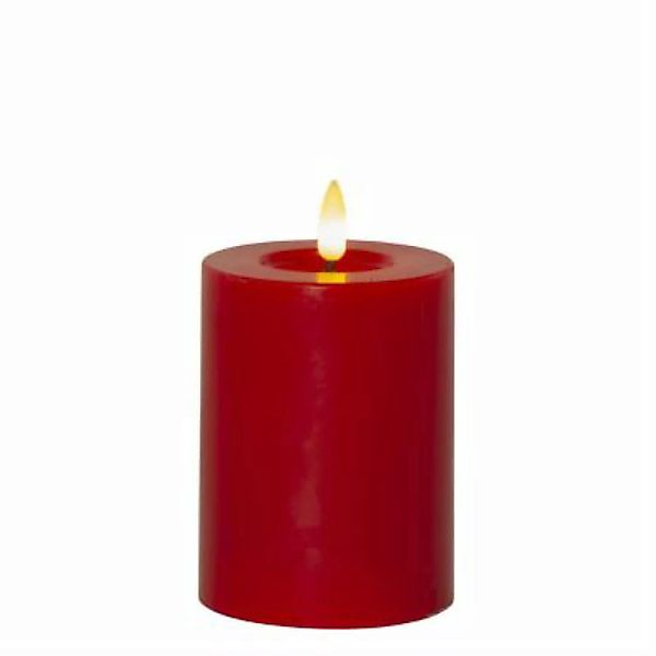 MARELIDA LED Kerze LINA Echtwachs 3D Flamme H: 12,5cm rot günstig online kaufen