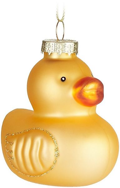 BRUBAKER Christbaumschmuck Quietscheente Gelb Weihnachtskugel aus Glas - Ch günstig online kaufen