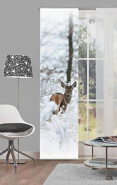 HOME WOHNIDEEN Schiebegardine »DEER«, (1 St.), HxB: 245x60, inkl. Befestigu günstig online kaufen