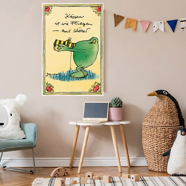 LuckyLinde Leinwandbild »Der Froch und die Tigerente - Küssen ist…«, Frosch günstig online kaufen