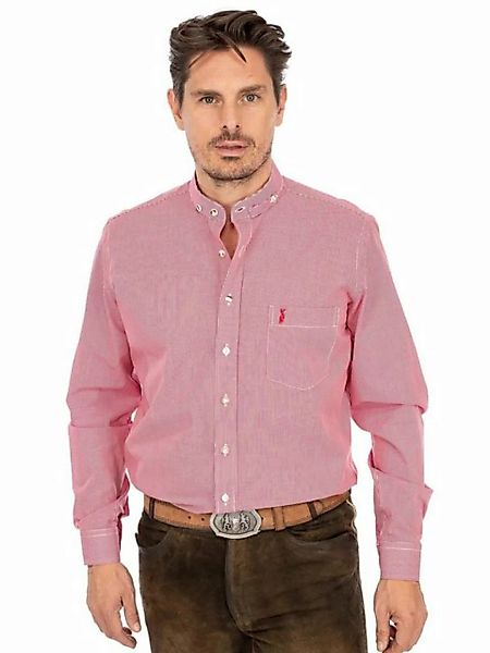 Almsach Trachtenhemd Hemd Stehkragen 760CO rot (Slim Fit) günstig online kaufen