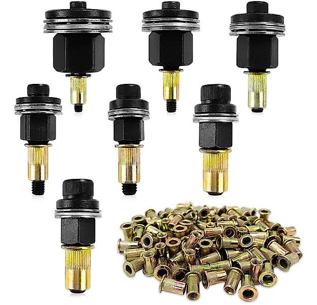 QUBEBU Blindniete Nietenzange Nietmuttern, Nieten Set mit Werkzeug Dorn für günstig online kaufen