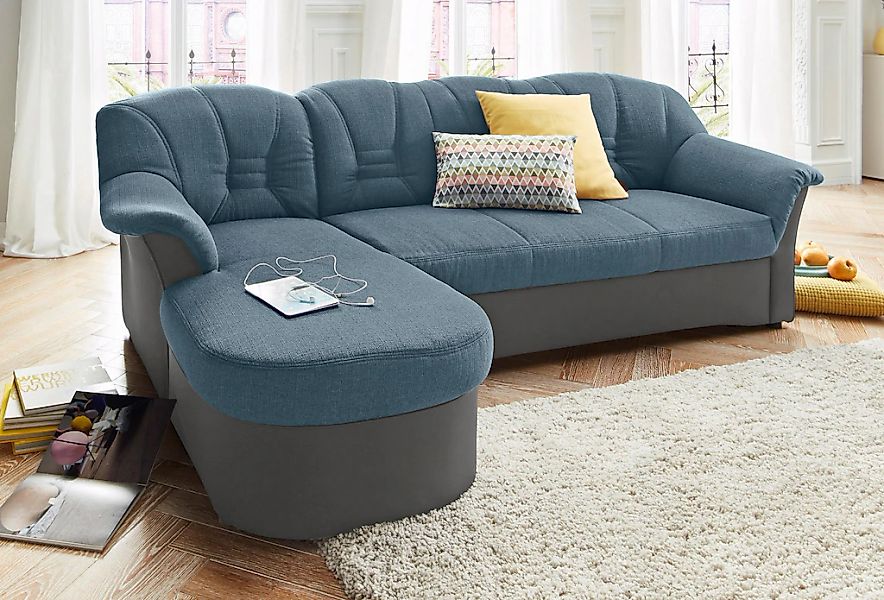 DOMO collection Ecksofa "Elva, zeitloses Design, elegante Rückensteppung, B günstig online kaufen