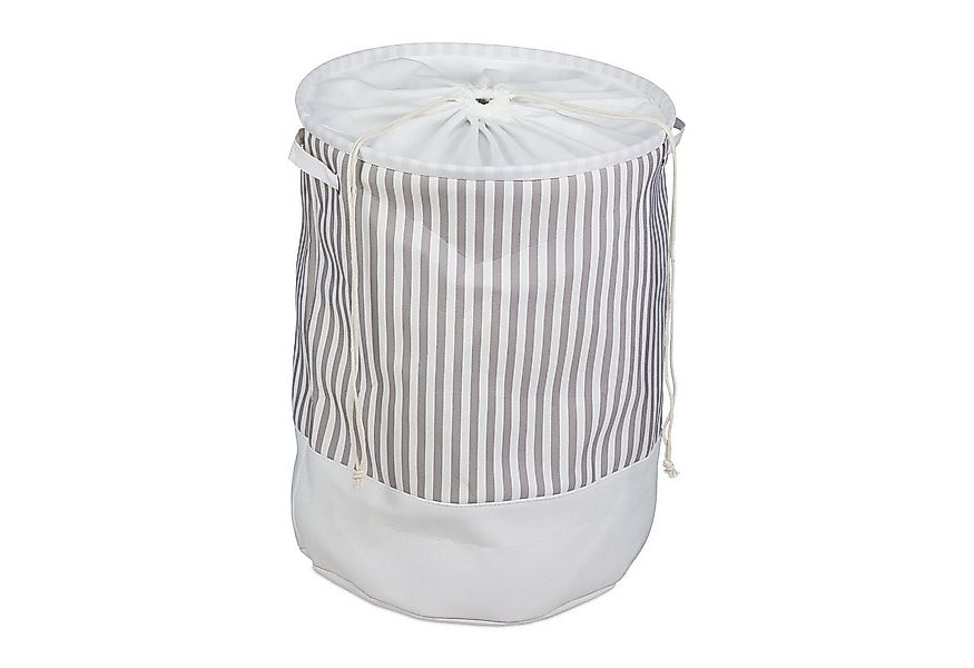 relaxdays Wäschekorb Stoff mit Streife günstig online kaufen