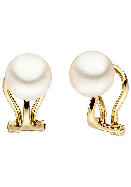 JOBO Paar Ohrclips, 585 Gold mit Süßwasser-Zuchtperlen günstig online kaufen