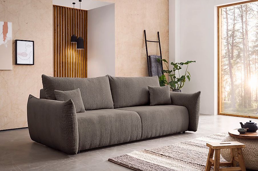 Home affaire 3-Sitzer "MAVAS Schlafsofa mit Bettkasten" ca.240/108cm (Liege günstig online kaufen