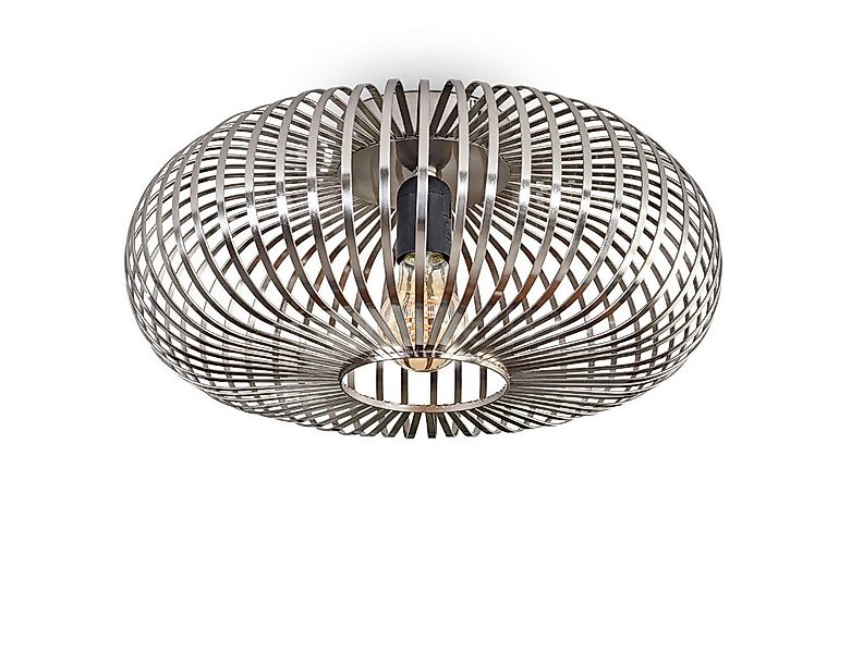 hofstein Deckenleuchte moderne Deckenlampe aus Metall in Silberfarben, ohne günstig online kaufen