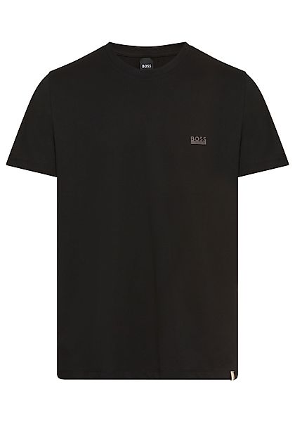 BOSS T-Shirt Rundhals, Jersey, kleines Logo, günstig online kaufen