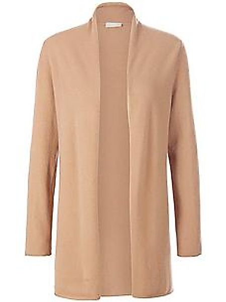 Strickjacke aus Schurwolle und Kaschmir Peter Hahn braun günstig online kaufen