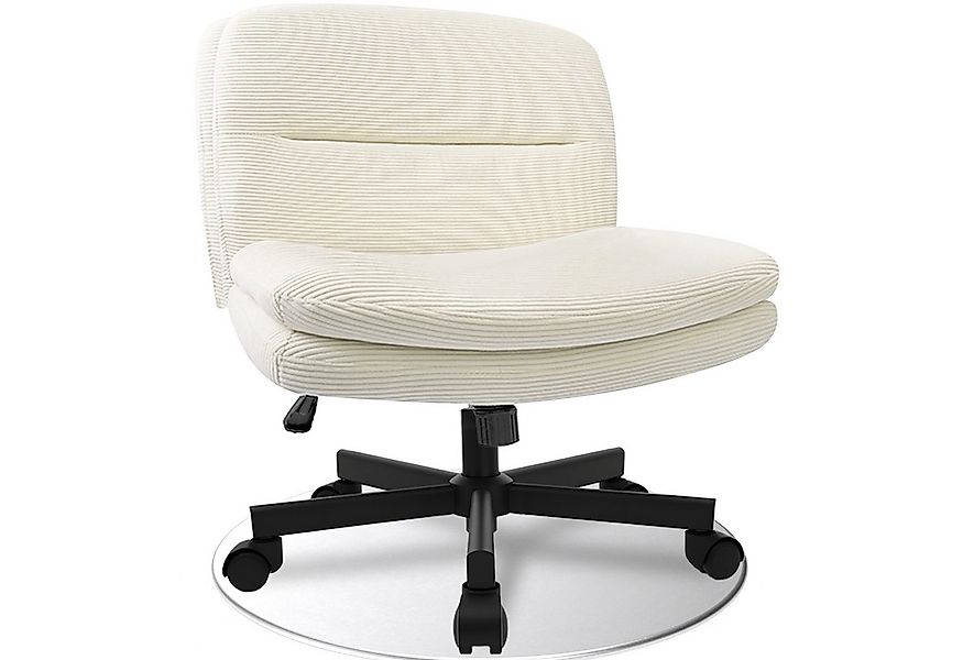 Durrafy Drehstuhl Bürostuhl, Loungesessel, Samtbezug mit Rollen und Schwerk günstig online kaufen