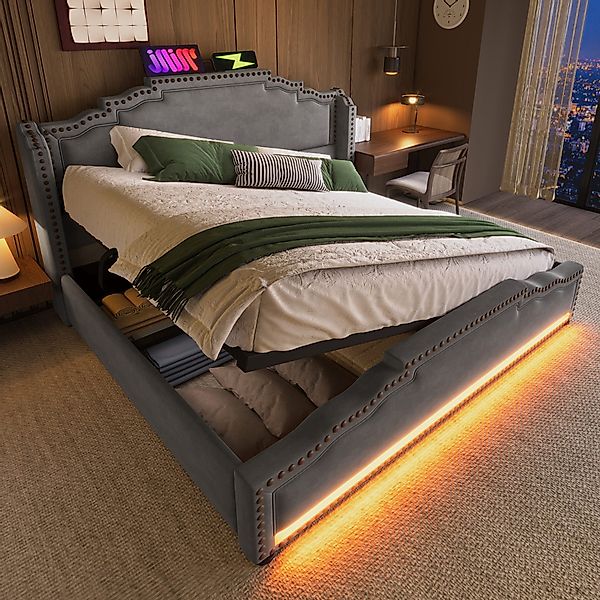 HAUSS SPOLE Polsterbett 140×200cm mit hydraulischem günstig online kaufen