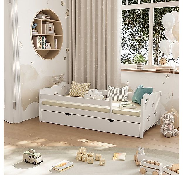 VitaliSpa® Kinderbett Jessica, Weiß/Weiß, 80x160 cm mit Schublade, ohne Mat günstig online kaufen