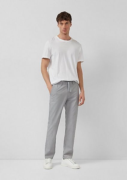 s.Oliver Chinos Hose PHOENIX Phoenix: Fein gemusterte Chino mit Elastikbund günstig online kaufen