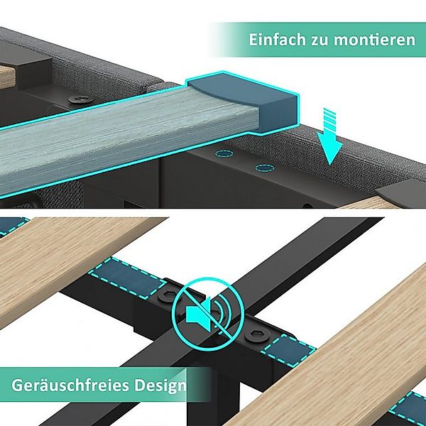 REDOM Polsterbett LED hydraulisches Bett (Stauraumbett, Lagerbett in weißem günstig online kaufen