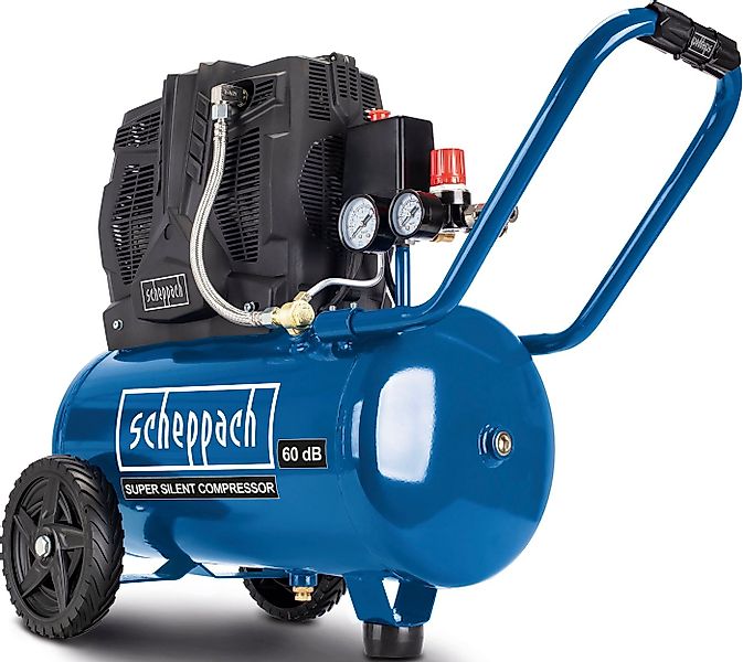 Scheppach Kompressor HC25Si – SUPER SILENT, max. 8 bar, 24 l, 1100W, 230l/m günstig online kaufen