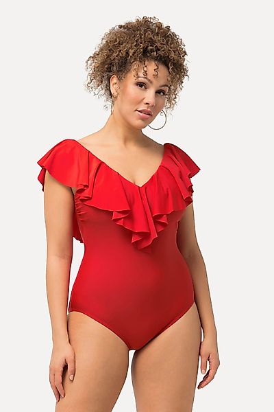 Ulla Popken Badeanzug Badeanzug Volants Softcups günstig online kaufen
