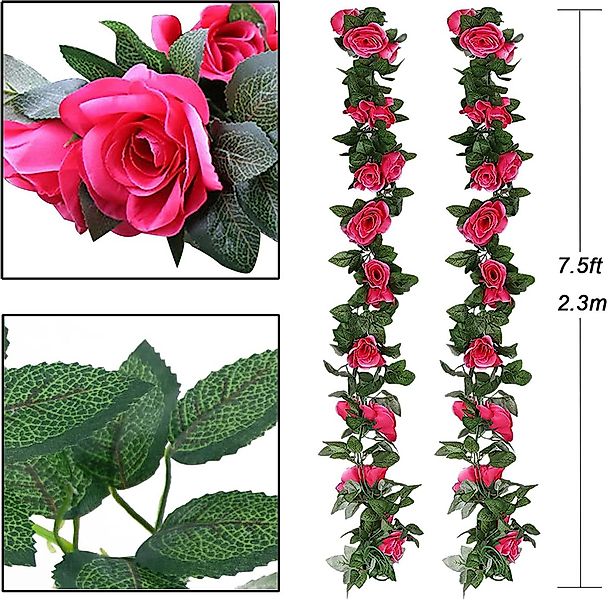 Kunstblumenstrauß osengirlanden künstliche Rosenranken,mit grünen Pflanzen, günstig online kaufen