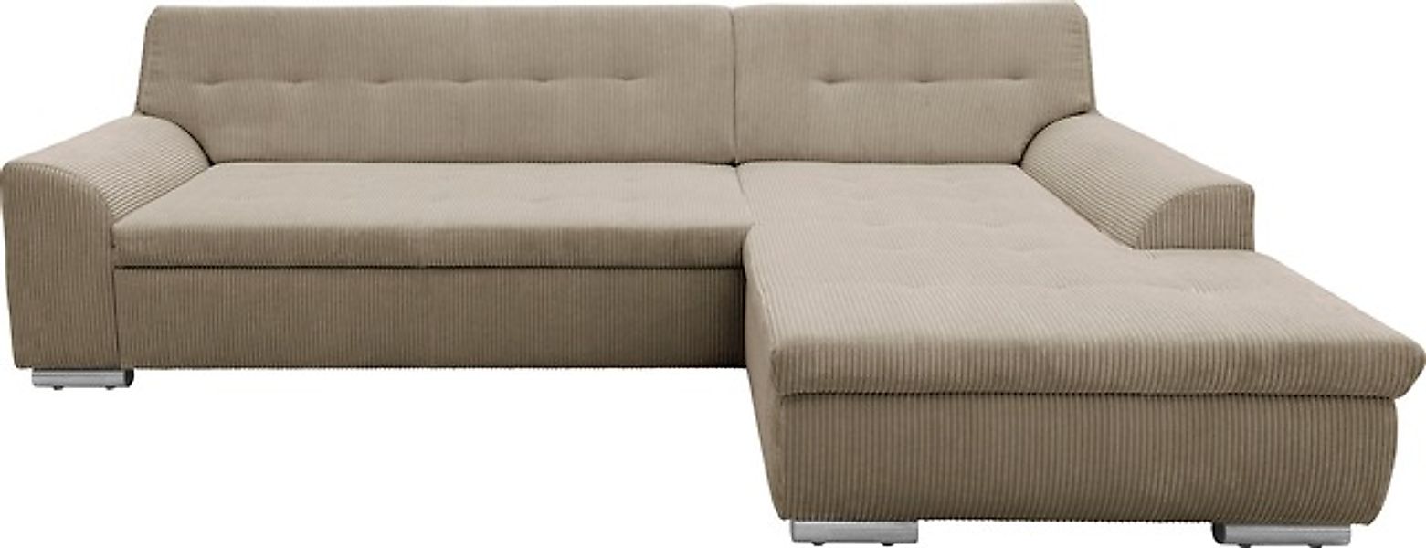 DOMO collection Ecksofa »Treviso viele Bezüge, auch in Cord, L-Form, B/T/H: günstig online kaufen