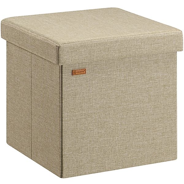 Casaria Sitzhocker, mit Stauraum Beige Faltbar günstig online kaufen