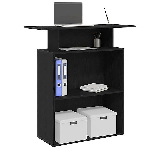 vidaXL Empfangstheke, Empfangstheke Schwarz 100x40x104 cm Holzwerkstoff günstig online kaufen