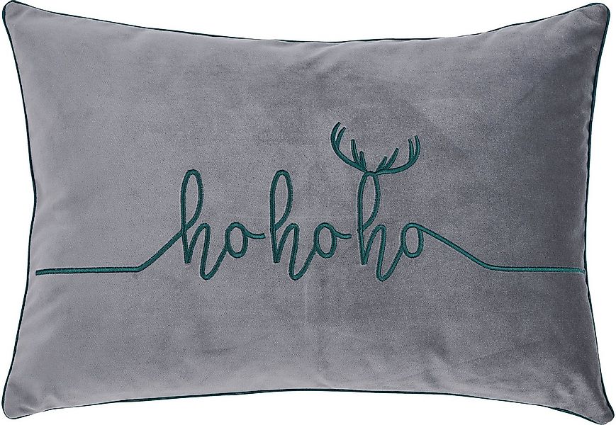 done.® Dekokissen Santa's Comming, Velourstoff Anthracite günstig online kaufen