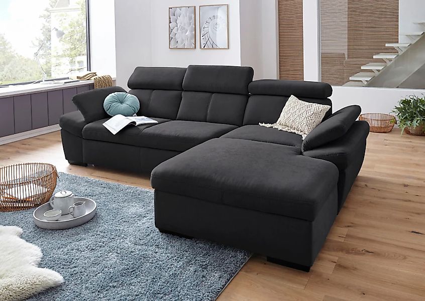 exxpo - sofa fashion Ecksofa "Salerno, inkl. Arm-& Kopfteilverstellung, beq günstig online kaufen