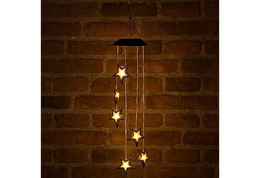 Gravidus LED Solarleuchte LED Solar Hänge-Windspiel Sternenstaub mit 6 Meta günstig online kaufen