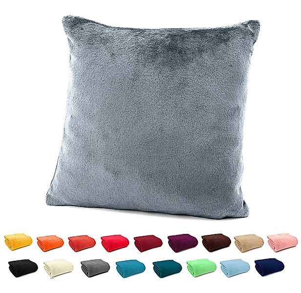 heimtexland Dekokissen Flanell Soft Kuschelkissen Plüsch Kissenbezug, super günstig online kaufen