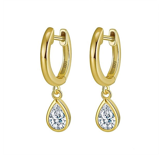 Suzan Gold Paar Creolen Rainlight – Elegante Creolen mit Tropfenanhänger au günstig online kaufen