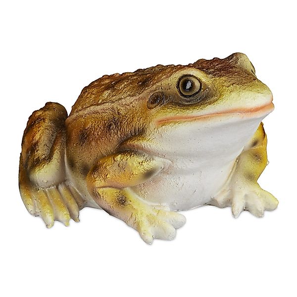 relaxdays Gartenfigur Frosch Kunststei, Gelb günstig online kaufen